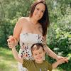 Kelly Helard avec son fils Lyam, le 9 juillet 2020, sur Instagram