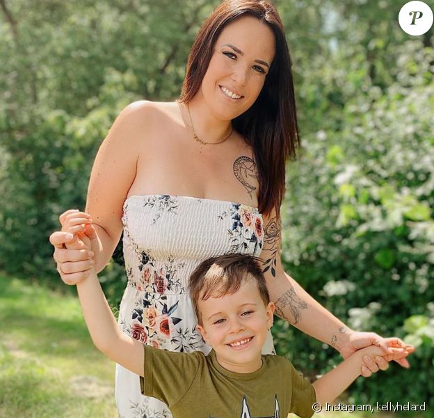 Kelly Helard avec son fils Lyam, le 9 juillet 2020, sur Instagram