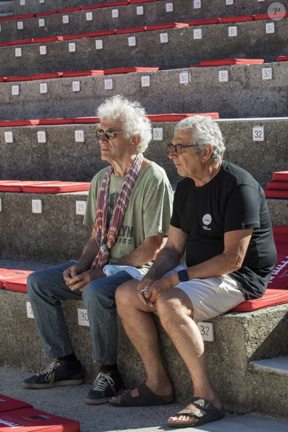 Exclusif - Jean-Luc Moreau, Michel Boujenah - Pièce "Le muguet de Noël" sur la scène du théâtre de Verdure lors de la 36ème édition du Festival de Ramatuelle. Le 5 août 2020 © Cyril Bruneau / Festival de Ramatuelle / Bestimage 