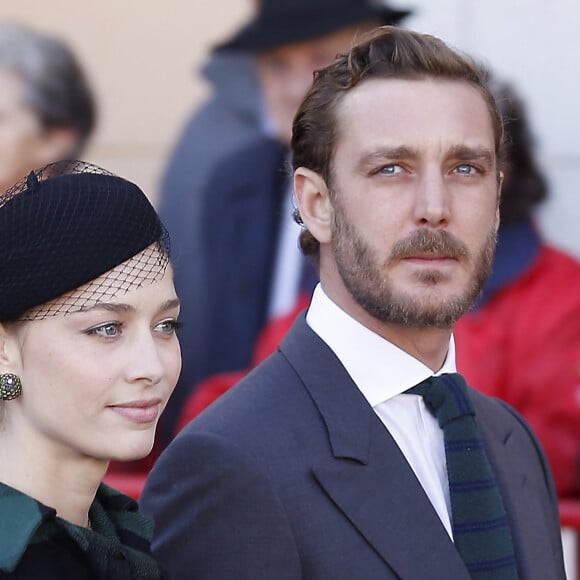 Béatrice Borromeo et son mari Pierre Casiraghi - La famille princière de Monaco lors de la Fête nationale monégasque à Monaco. Le 19 novembre 2019 © Jean-François Ottonello / Panoramic / Bestimage 