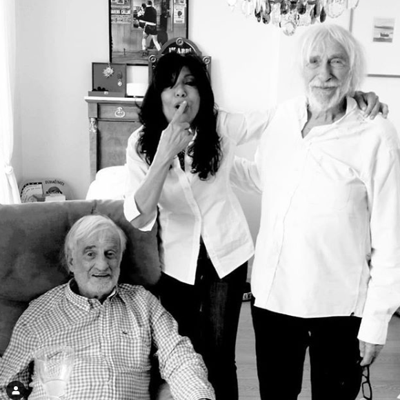 Jean-Paul Belmondo et Carlos Sotto Mayor. Le couple a renoué quarante ans après leur première romance. Photo publiée sur Instagram en 2020.