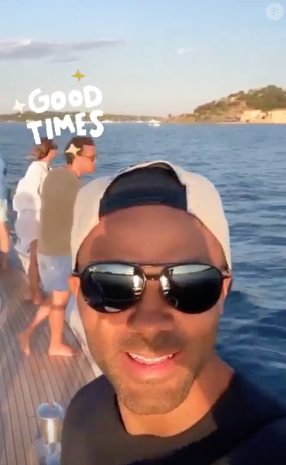 Tony Parker se balade en mer sur un bateau. Le 8 août 2020.