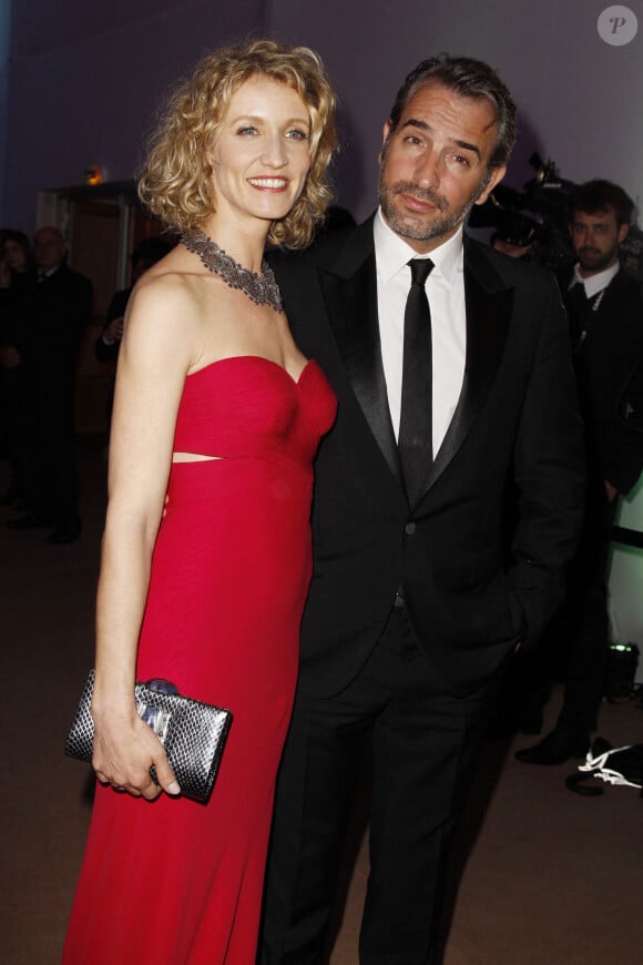 Alexandra Lamy et Jean Dujardin- Diner du 65e anniversaire du film de Cannes, le 20 mai 2012. 