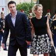 Tiphaine Auzière et son compagnon Antoine - La famille de E.Macron arrive au palais de l'Elysée à Paris le 14 mai 2017 pour la cérémonie d'investiture du nouveau président. © Stéphane Lemouton/Bestimage