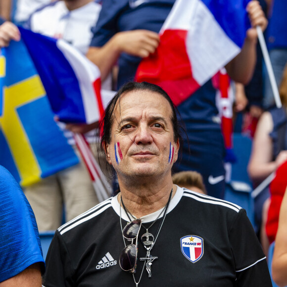 Francis Lalanne dans les tribunes lors de la 8e de finale de la Coupe du Monde Féminine de football opposant la France au Brésil au stade Océane au Havre, France, le 23 juin 2019. © Pierre Perusseau/Bestimage