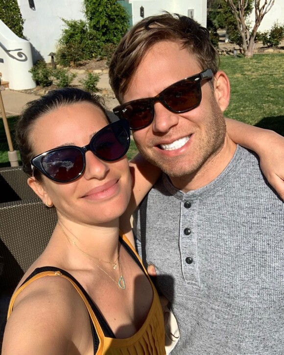 Lea Michele et son mari Zandy Reich sur Instagram, avril 2020.