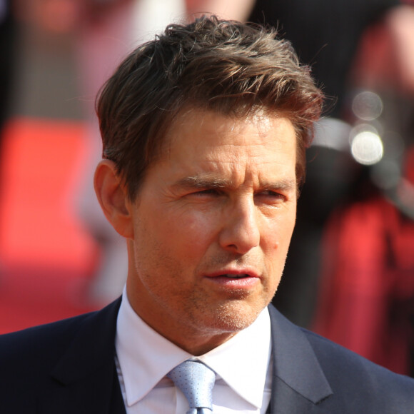Tom Cruise à l'avant-première mondiale de "Mission: Impossible Fallout" sur la place du Trocadéro à Paris, le 12 juillet 2018. © Coadic Guirec-Denis Guignebourg/Bestimage