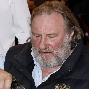 Gérard Depardieu - La 20ème édition des Journées Nationales du Livre et du Vin à Saumur, le 19 avril 2015.