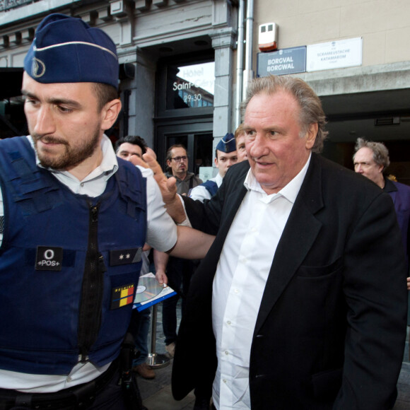 Gérard Depardieu à l'Hôtel de Ville de Bruxelles lors d'une cérémonie honorant sa carrière le 25 juin 2018. © Alain Rolland/Imagebuzz/Bestimage