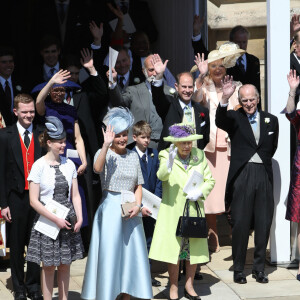 Le prince Harry, duc de Sussex, et Meghan Markle, duchesse de Sussex, lors de leur mariage au château de Windsor, Royaume Uni, le 19 mai 2018.