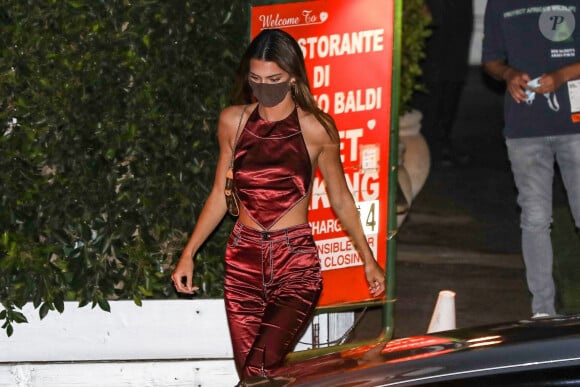 Exclusif - Kendall Jenner et son supposé compagnon Devin Booker sont allés dîner chez Giorgio Baldi à Santa Monica, Los Angeles, Californie, Etats-Unis, le 4 septembre 2020.