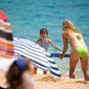 Exclusif - L'ex-tenniswoman Arantxa Sánchez Vicario profite d'une journée ensoleillée sur la plage à Costa Brava, le 28 août 2020.