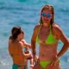 Exclusif - L'ex-tenniswoman Arantxa Sánchez Vicario profite d'une journée ensoleillée sur la plage à Costa Brava, le 28 août 2020.