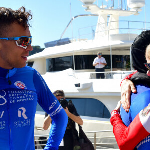 La princesse Charlène de Monaco - La famille princière de Monaco à l'arrivée de la 3ème édition de la course "The Crossing : Calvi-Monaco Water Bike Challenge". Monaco, le 13 septembre 2020. © Bruno Bebert/Bestimage