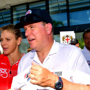 La princesse Charlène de Monaco, le prince Albert II de Monaco - La famille princière de Monaco à l'arrivée de la 3ème édition de la course "The Crossing : Calvi-Monaco Water Bike Challenge". Monaco, le 13 septembre 2020. © Bruno Bebert/Bestimage