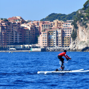 La princesse Charlène de Monaco - La famille princière de Monaco à l'arrivée de la 3ème édition de la course "The Crossing : Calvi-Monaco Water Bike Challenge". Monaco, le 13 septembre 2020. © Bruno Bebert/Bestimage