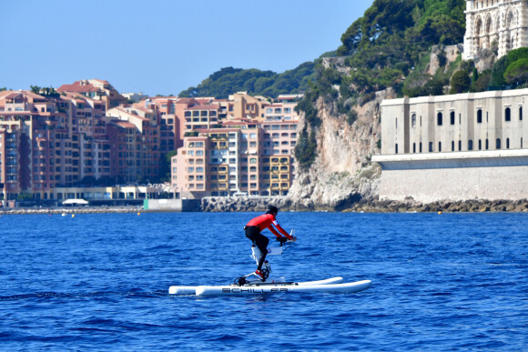 La princesse Charlène de Monaco - La famille princière de Monaco à l'arrivée de la 3ème édition de la course "The Crossing : Calvi-Monaco Water Bike Challenge". Monaco, le 13 septembre 2020. © Bruno Bebert/Bestimage