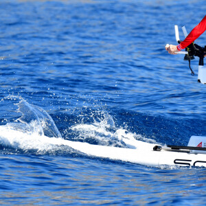 La princesse Charlène de Monaco - La famille princière de Monaco à l'arrivée de la 3ème édition de la course "The Crossing : Calvi-Monaco Water Bike Challenge". Monaco, le 13 septembre 2020. © Bruno Bebert/Bestimage