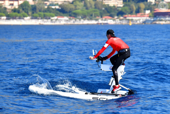 La princesse Charlène de Monaco - La famille princière de Monaco à l'arrivée de la 3ème édition de la course "The Crossing : Calvi-Monaco Water Bike Challenge". Monaco, le 13 septembre 2020. © Bruno Bebert/Bestimage
