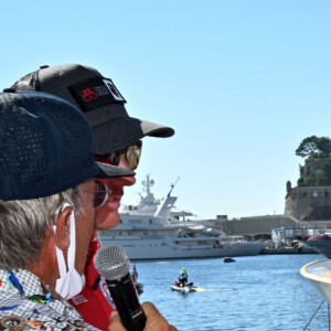 La princesse Charlène de Monaco - La famille princière de Monaco à l'arrivée de la 3ème édition de la course "The Crossing : Calvi-Monaco Water Bike Challenge". Monaco, le 13 septembre 2020. © Bruno Bebert/Bestimage