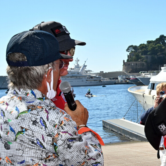 La princesse Charlène de Monaco - La famille princière de Monaco à l'arrivée de la 3ème édition de la course "The Crossing : Calvi-Monaco Water Bike Challenge". Monaco, le 13 septembre 2020. © Bruno Bebert/Bestimage