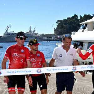 La princesse Charlène de Monaco - La famille princière de Monaco à l'arrivée de la 3ème édition de la course "The Crossing : Calvi-Monaco Water Bike Challenge". Monaco, le 13 septembre 2020. © Bruno Bebert/Bestimage