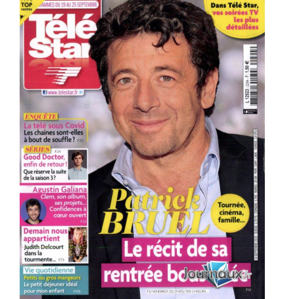 Magazine "Télé Star' en kiosques le 14 septembre 2020.