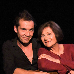 Exclusif - Macha Méril et Stephan Druet lors du filage de la pièce de théâtre "Sorcière" au Théâtre de Poche à Paris. Le 10 septembre 2020.  © Coadic Guirec / Bestimage 