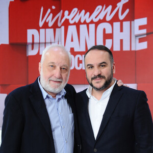 Exclusif - François Berleand et François Xavier Demaison - Enregistrement de l'émission "Vivement Dimanche prochain" présentée par M.Drucker et diffusée le 16 février 2020 sur France 2. Le 5 février 2020 © Guillaume Gaffiot / Bestimage