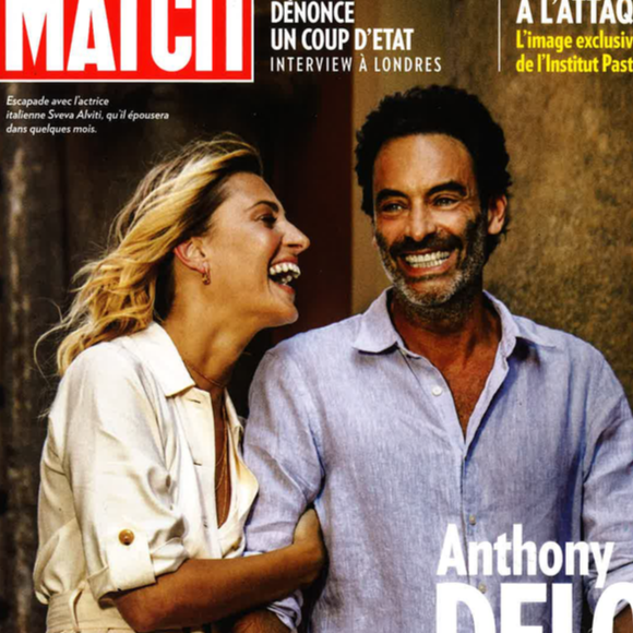 Anthony Delon et Sveva Alviti dans le magazine "Paris Match" du 17 septembre 2020.