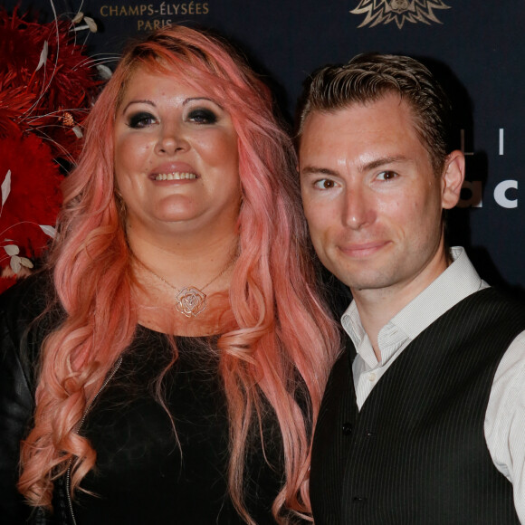 Loana et son compagnon Frédéric Cauvin - Photocall "Top Model Belgium 2015" au Lido à Paris. Le 10 mai 2015