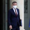 Olivier Véran, ministre de la santé à la sortie du conseil des ministres du 23 septemre 2020, au palais de l'Elysée à Paris. © Stéphane Lemouton / Bestimage