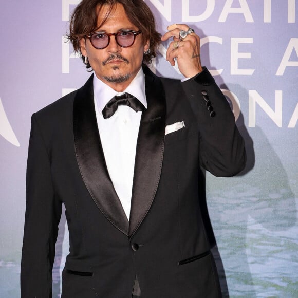 Johnny Depp lors du photocall du gala "Monte-Carlo Gala for Planetary Health" organisé par la Fondation Prince Albert II de Monaco le 24 septembre 2020. © Jean-Charles Vinaj / Pool Monaco / Bestimage