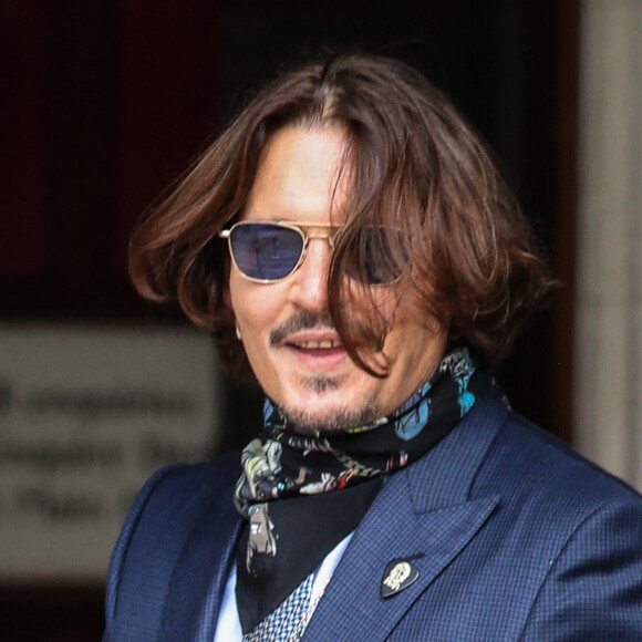 Johnny Depp - Arrivée à la cour royal de justice à Londres, pour le procès en diffamation contre le magazine The Sun Newspaper le 24 juillet 2020.