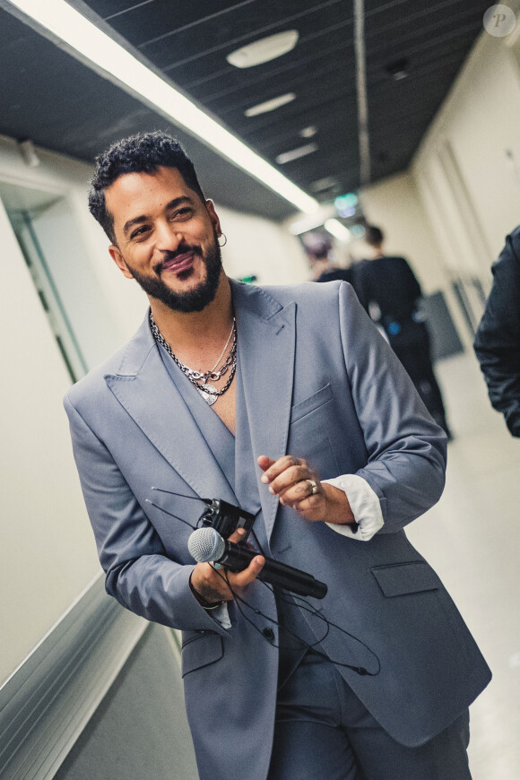 Exclusif - Backstage - Slimane - Enregistrement de l'émission "Tous ensemble pour la musique" pour la fête de la musique 2020 à l'AccorHotels Arena à Paris le 18 juin 2020. © Cyril Moreau / Veeren Ramsamy / Bestimage 