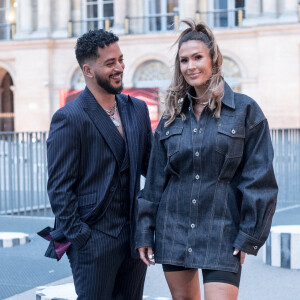 Exclusif - Vitaa et Slimane - Backstage de l'enregistrement de l'émission "La chanson de l'année" dans les jardins du Palais Royal à Paris © Cyril Moreau / Bestimage 