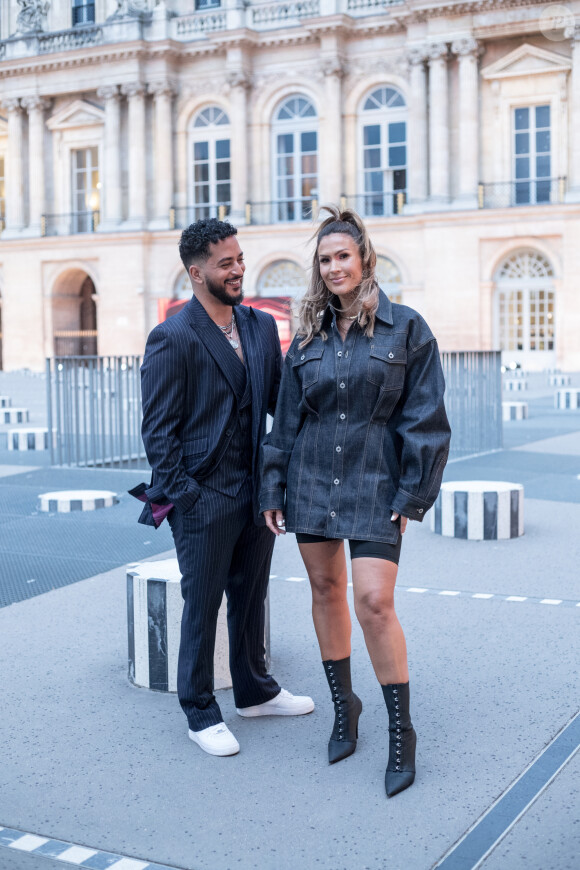 Exclusif - Vitaa et Slimane - Backstage de l'enregistrement de l'émission "La chanson de l'année" dans les jardins du Palais Royal à Paris © Cyril Moreau / Bestimage 