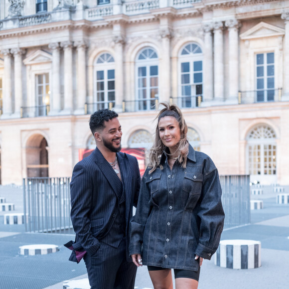 Exclusif - Vitaa et Slimane - Backstage de l'enregistrement de l'émission "La chanson de l'année" dans les jardins du Palais Royal à Paris © Cyril Moreau / Bestimage 