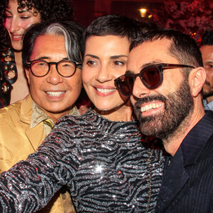 Kenzo Takada, Cristina Cordula pendant la soirée "Kenzo Takada's Birthday Night" pour fêter les 80 ans de Kenzo Takada au Pavillon Ledoyen à Paris, France, le 28 février 2019. © Philippe Baldini/Bestimage