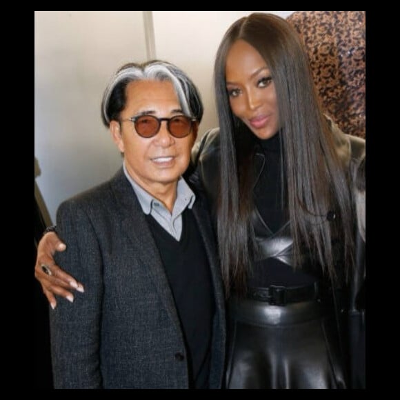 Naomi Campbell rend hommage à Kenzo Takada sur Instagram. Le 4 octobre 2020.