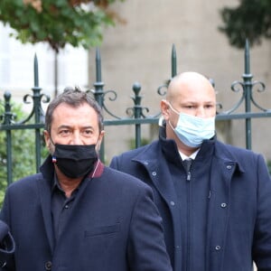 Bernard Montiel - Obsèques de Juliette Gréco en l'église Saint-Germain-des-Prés, à Paris, le 5 octobre 2020.