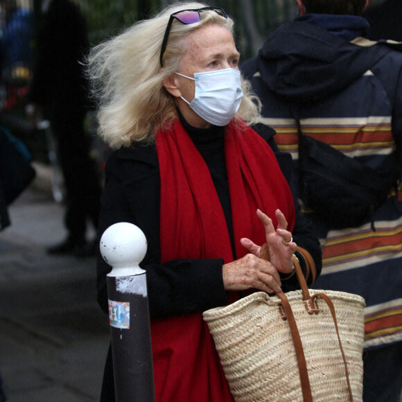 Brigitte Fossey - Obsèques de Juliette Gréco en l'église Saint-Germain-des-Prés, à Paris, le 5 octobre 2020.