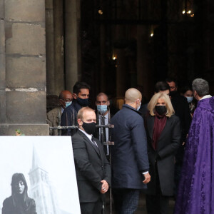 Brigitte Macron - Sorties des obsèques de Juliette Gréco en l'église Saint-Germain-des-Prés. Le 5 octobre 2020 © Jacovides-Moreau / Bestimage 