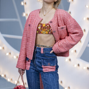 Lily-Rose Depp - Photocall du défilé de mode prêt-à-porter printemps-été 2021 "Chanel" au Grand Palais à Paris. Le 6 octobre 2020. © Olivier Borde / Bestimage