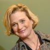Delphine de Saxe-Cobourg-Gotha, reconnue officiellement comme la fille légitime du roi Albert II de Belgique après sept ans de procédure, donne une conférence de presse à Bruxelles. Octobre 2020.