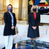 Brigitte Macron accueille son homologue mexicaine, la première Dame Beatriz Gutierrez Muller à l'Elysée. Paris, le 8 octobre 2020. © Jacques Witt / Pool / Bestimage