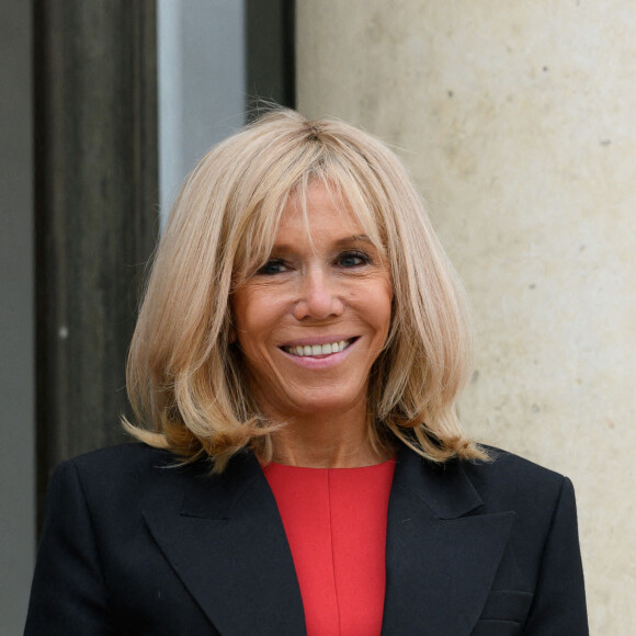Brigitte Macron accueille son homologue mexicaine, la première Dame Beatriz Gutierrez Muller à l'Elysée. Paris, le 8 octobre 2020. © Jacques Witt / Pool / Bestimage