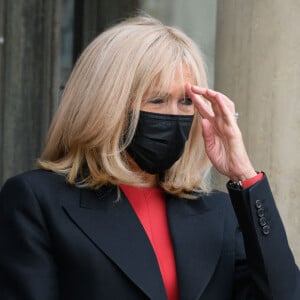 Brigitte Macron accueille son homologue mexicaine, la première Dame Beatriz Gutierrez Muller à l'Elysée. Paris, le 8 octobre 2020. © Jacques Witt / Pool / Bestimage