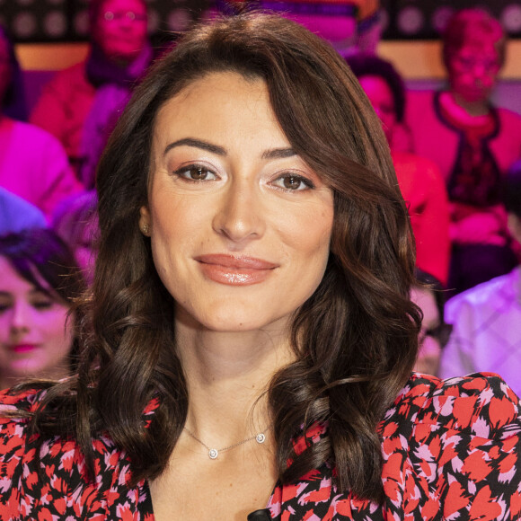 Naissance - Rachel Legrain-Trapani a donné naissance à un petit garçon prénommé Andrea - Exclusif - Rachel Legrain-Trapani enceinte - Enregistrement de l'émission "TPMP People" sur C8 présentée par M. Delormeau à Paris, le 14 février 2020. © Jack Tribeca/Bestimage