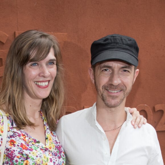 Calogero et sa compagne Marie Bastide au village lors de la finale homme des internationaux de France de Roland Garros à Paris, le 11 juin 2017. © Dominique Jacovides - Cyril Moreau/ Bestimage